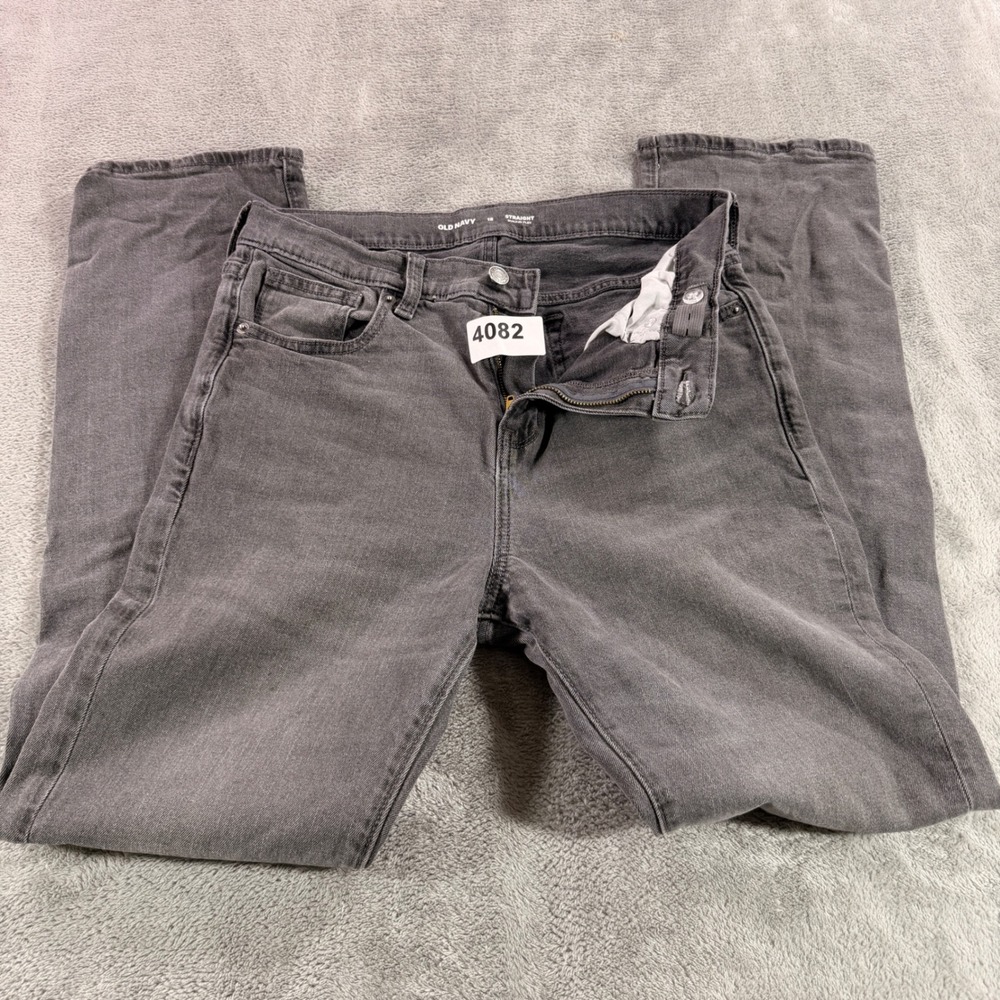 Old Navy Flex Straight Jeans Women 18 Gray Built-In Flex Denim Pants 723731-04